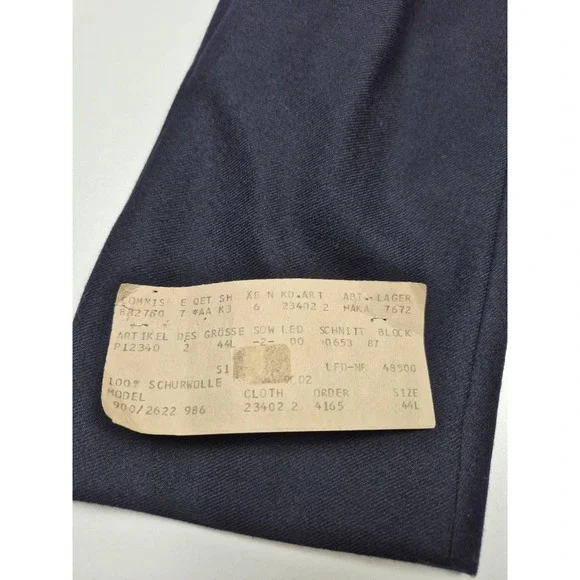 Vintage Scabal Savile Blazer Mens 44L Blue Wool Jacket 80s Gold Buttons